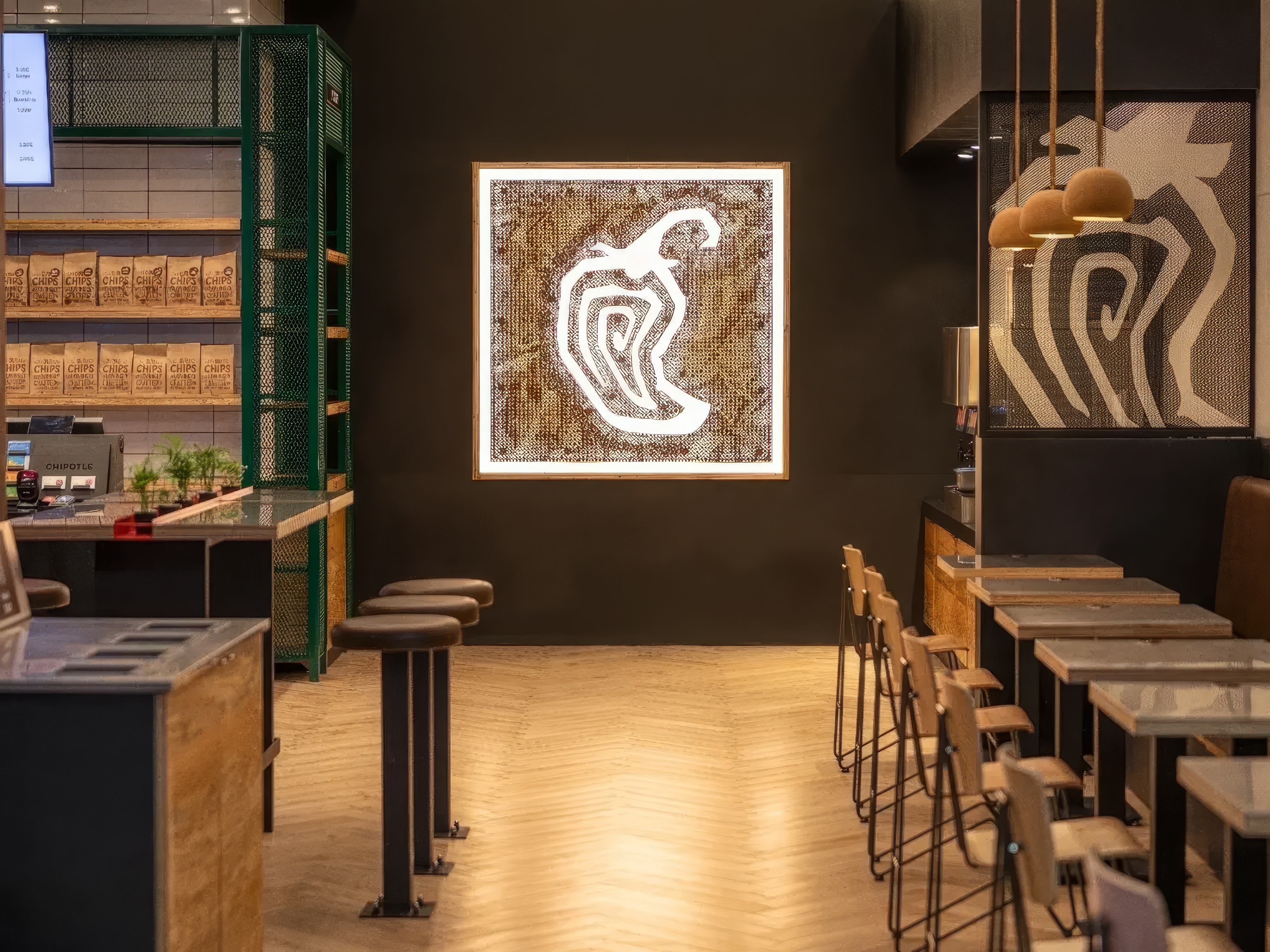 Commercial remodel tile work at a Chipotle