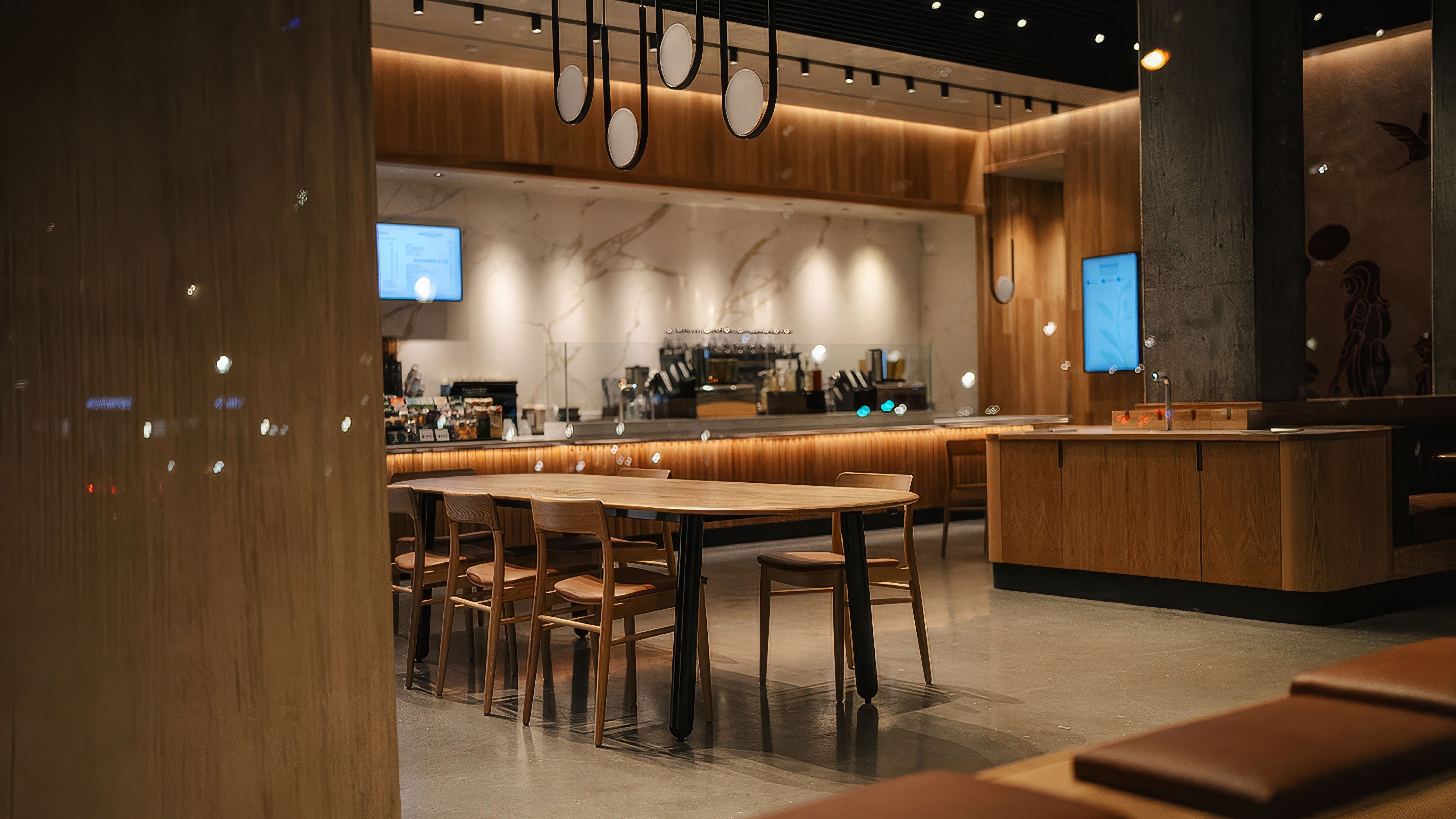 New commercial buildout tile work at a Starbucks