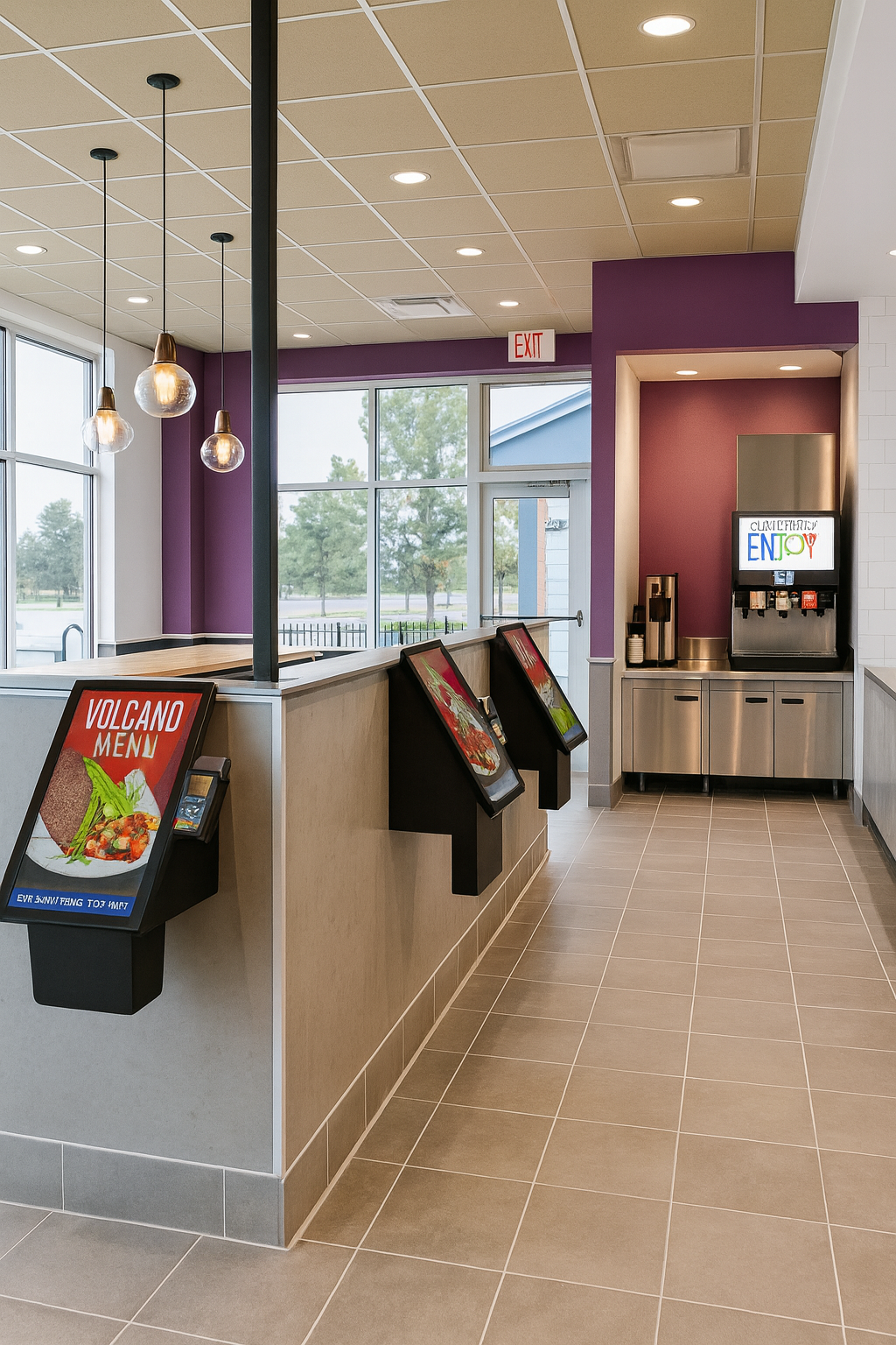 Taco Bell commercial tile installation
